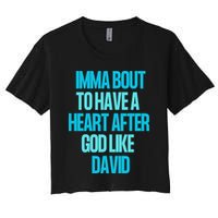 Inspirational Heart After God Like David Women's Crop Top Tee