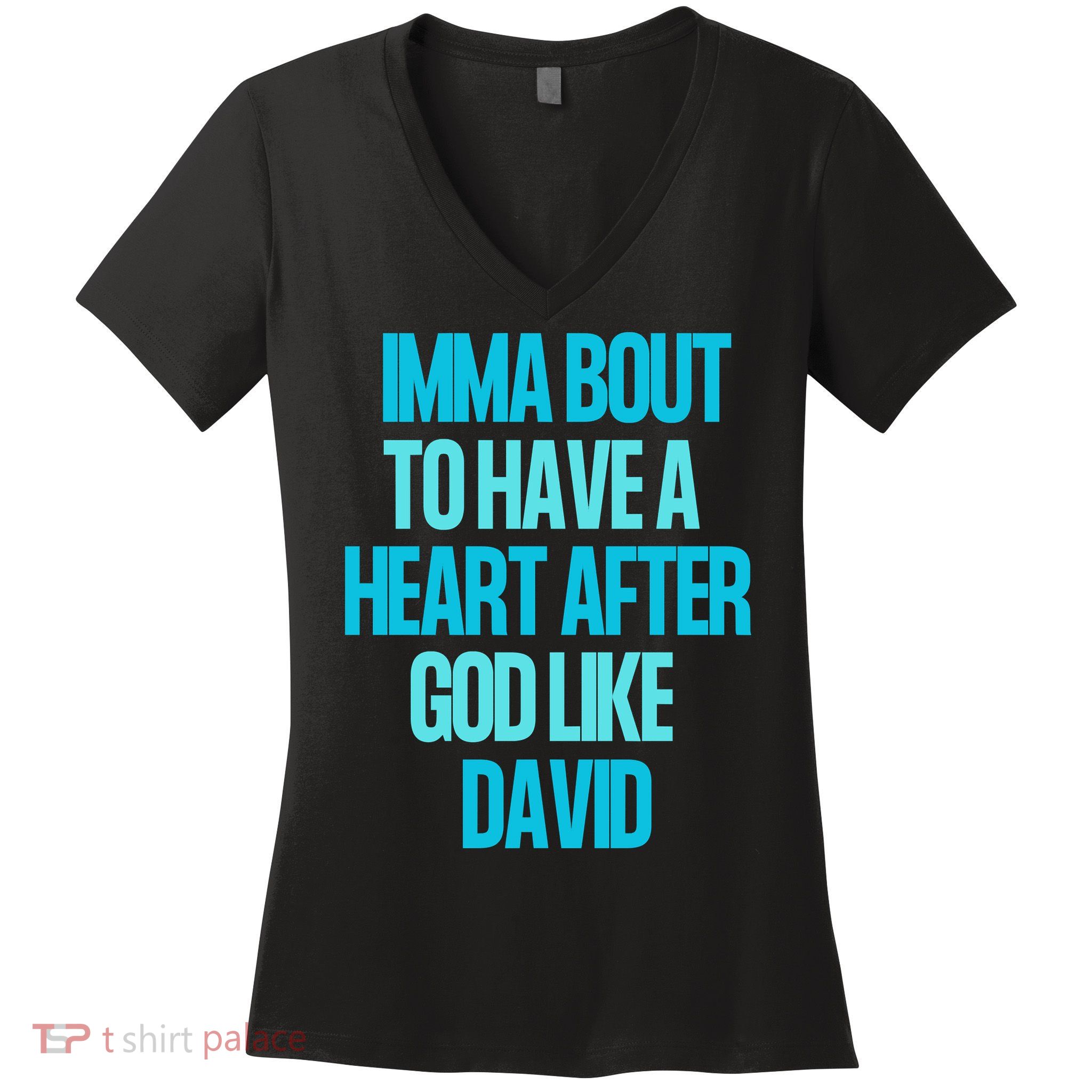 Inspirational Heart After God Like David Women's V-Neck T-Shirt