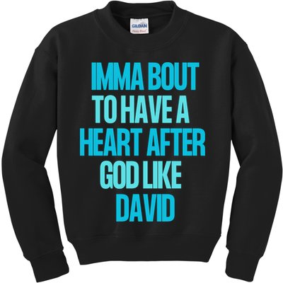 Inspirational Heart After God Like David Kids Sweatshirt