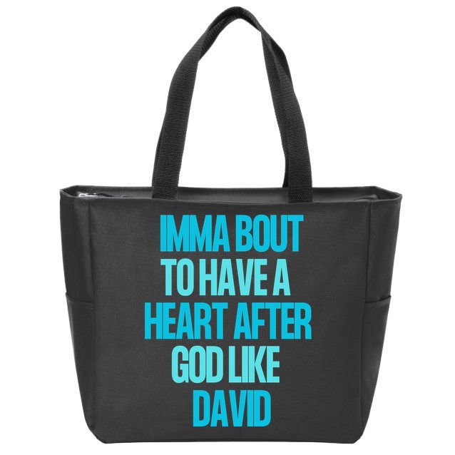 Inspirational Heart After God Like David Zip Tote Bag