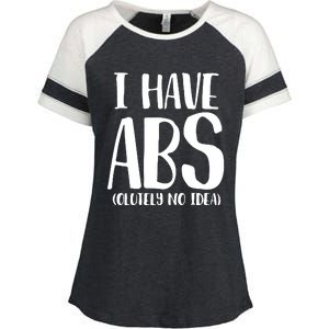 I Have Abs Olutely No Idea PNG Enza Ladies Jersey Colorblock Tee