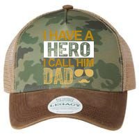 I Have A Hero I Call Him Dad Fathers Day Legacy Tie Dye Trucker Hat
