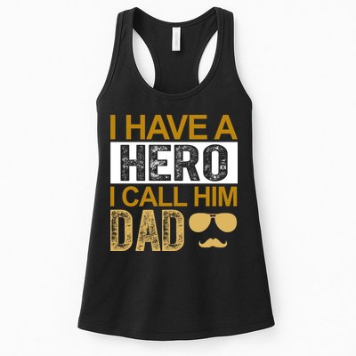 I Have A Hero I Call Him Dad Fathers Day Womens Tank Top