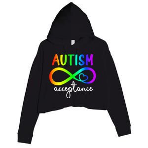 Infinity Heart Autism Awareness Acceptance Gift Crop Fleece Hoodie