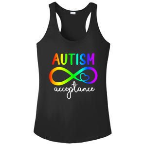 Infinity Heart Autism Awareness Acceptance Gift Ladies PosiCharge Competitor Racerback Tank