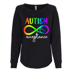 Infinity Heart Autism Awareness Acceptance Gift Womens California Wash Sweatshirt