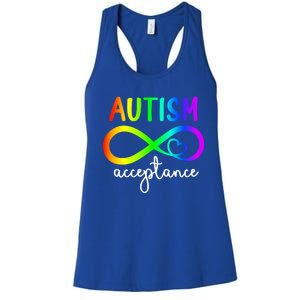 Infinity Heart Autism Awareness Acceptance Gift Women's Racerback Tank