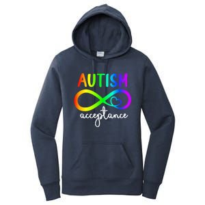 Infinity Heart Autism Awareness Acceptance Gift Women's Pullover Hoodie