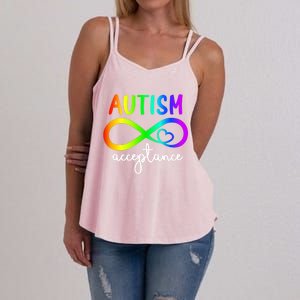 Infinity Heart Autism Awareness Acceptance Gift Women's Strappy Tank