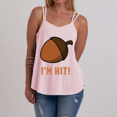 Im Hit Acorn Meme Funny Cop Parody 2024 Police Women's Strappy Tank