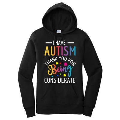 I Have Autism Autistic funny autism awareness month Women's Pullover Hoodie