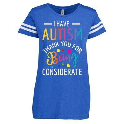 I Have Autism Autistic funny autism awareness month Enza Ladies Jersey Football T-Shirt