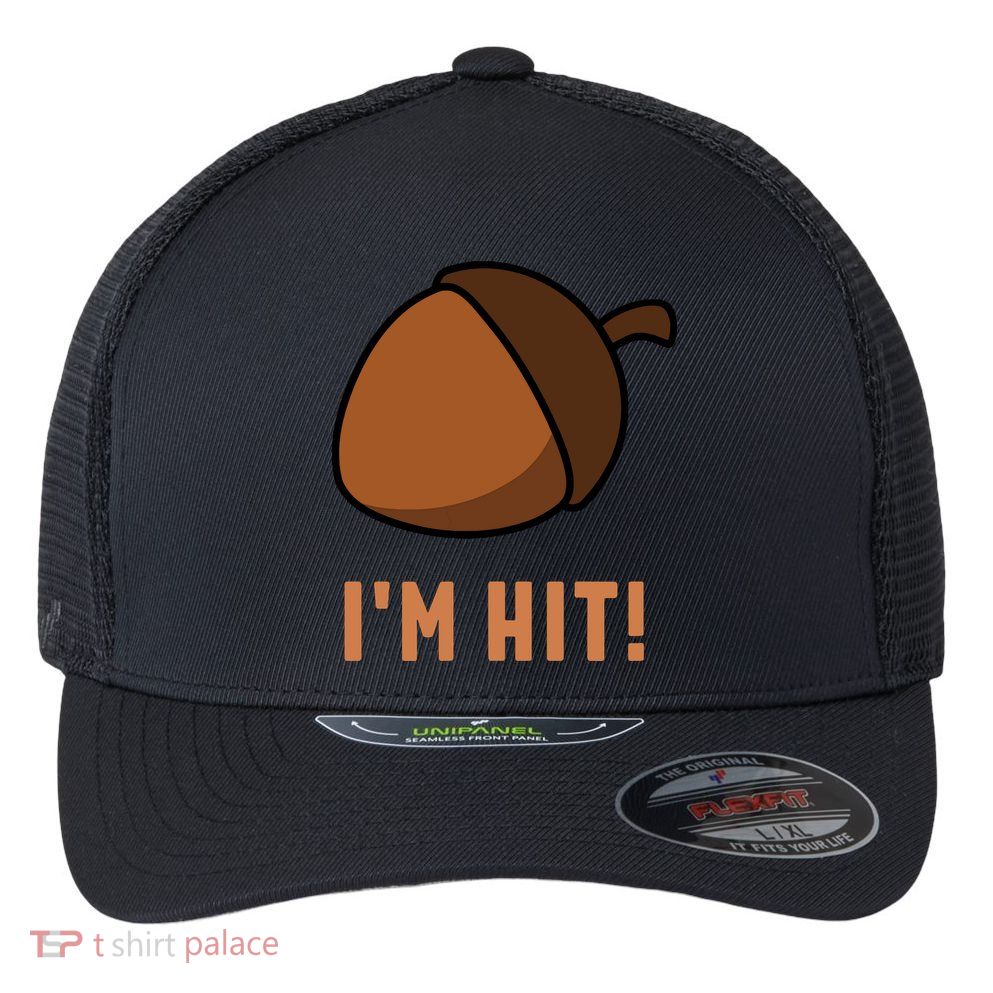 Im Hit Acorn Meme Funny Cop Parody 2024 Police Flexfit Unipanel Trucker Cap