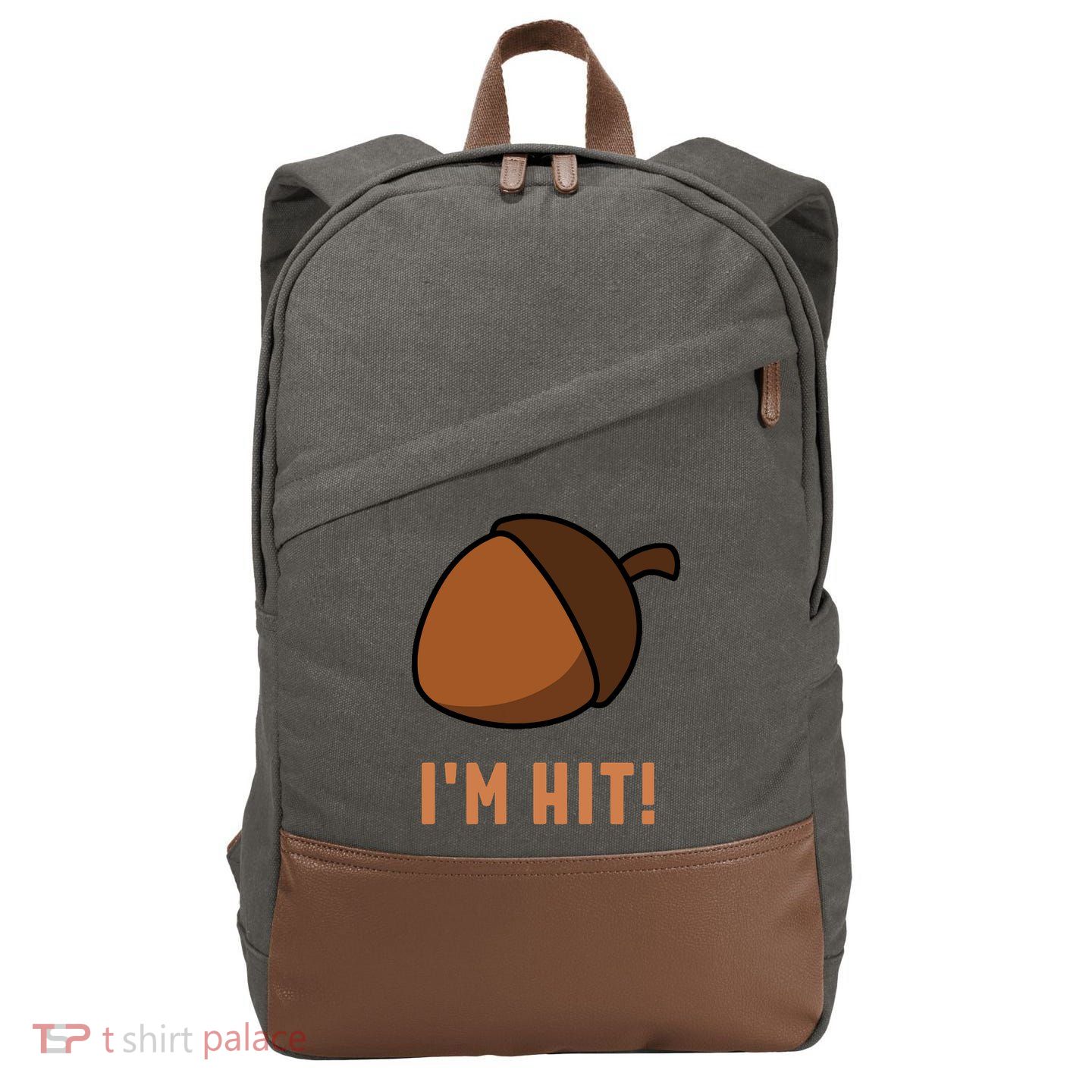 Im Hit Acorn Meme Funny Cop Parody 2024 Police Cotton Canvas Backpack