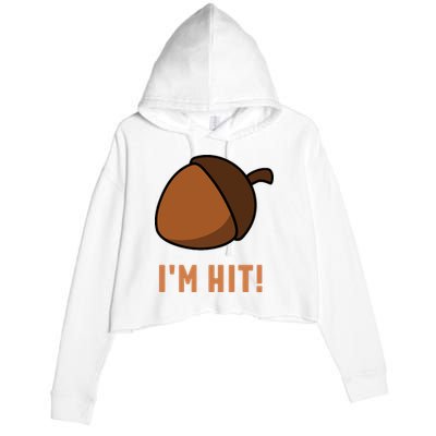 Im Hit Acorn Meme Funny Cop Parody 2024 Police Crop Fleece Hoodie