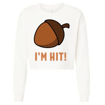 Im Hit Acorn Meme Funny Cop Parody 2024 Police Cropped Pullover Crew