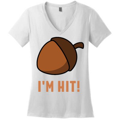 Im Hit Acorn Meme Funny Cop Parody 2024 Police Women's V-Neck T-Shirt