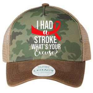 I Had A Stroke Stroke Survivor Red Awareness Ribbon Legacy Tie Dye Trucker Hat