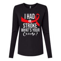 I Had A Stroke Stroke Survivor Red Awareness Ribbon Womens Cotton Relaxed Long Sleeve T-Shirt