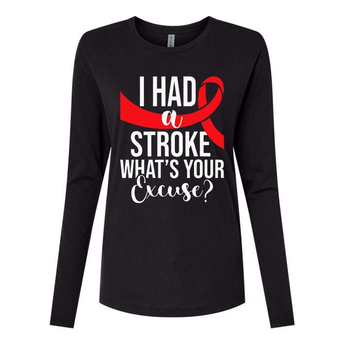 I Had A Stroke Stroke Survivor Red Awareness Ribbon Womens Cotton Relaxed Long Sleeve T-Shirt