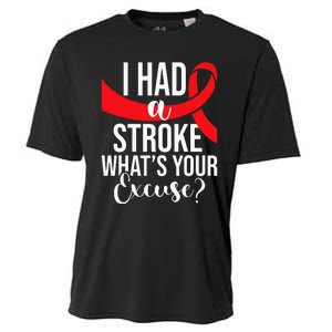 I Had A Stroke Stroke Survivor Red Awareness Ribbon Cooling Performance Crew T-Shirt