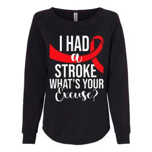 I Had A Stroke Stroke Survivor Red Awareness Ribbon Womens California Wash Sweatshirt