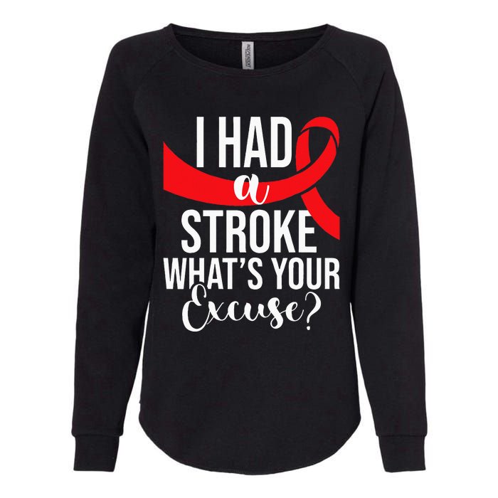 I Had A Stroke Stroke Survivor Red Awareness Ribbon Womens California Wash Sweatshirt