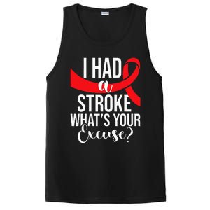 I Had A Stroke Stroke Survivor Red Awareness Ribbon PosiCharge Competitor Tank