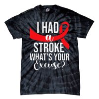 I Had A Stroke Stroke Survivor Red Awareness Ribbon Tie-Dye T-Shirt