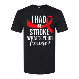 I Had A Stroke Stroke Survivor Red Awareness Ribbon Softstyle CVC T-Shirt