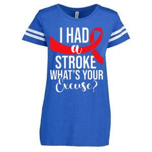 I Had A Stroke Stroke Survivor Red Awareness Ribbon Enza Ladies Jersey Football T-Shirt