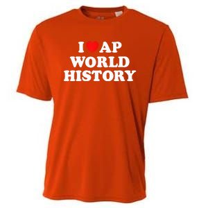 I Heart AP World History Red Heart Funny Retro Design Cooling Performance Crew T-Shirt