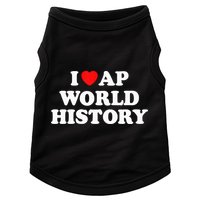 I Heart AP World History Red Heart Funny Retro Design Doggie Tank