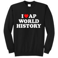 I Heart AP World History Red Heart Funny Retro Design Sweatshirt