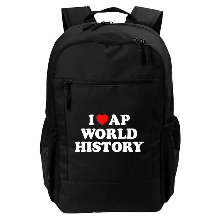 I Heart AP World History Red Heart Funny Retro Design Backpack