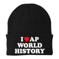 I Heart AP World History Red Heart Funny Retro Design Beanie