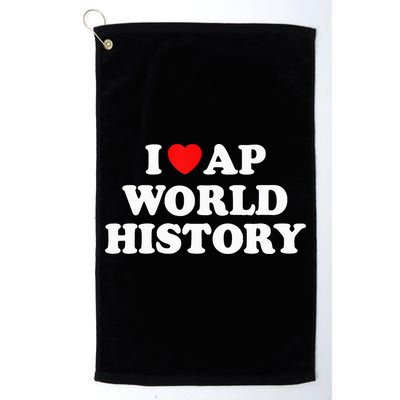 I Heart AP World History Red Heart Funny Retro Design Golf Towel