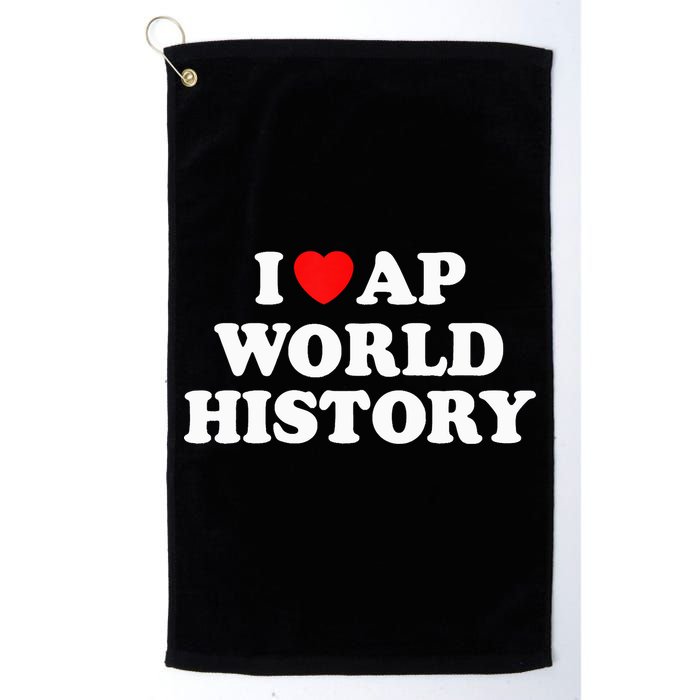 I Heart AP World History Red Heart Funny Retro Design Golf Towel