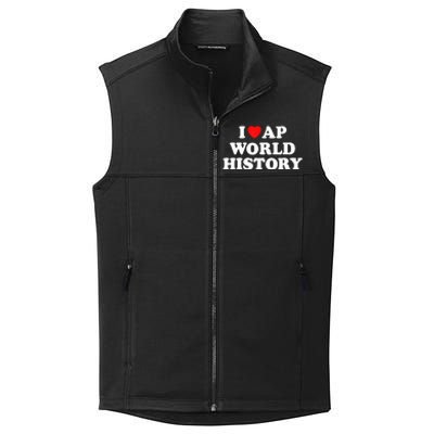 I Heart AP World History Red Heart Funny Retro Design Collective Smooth Fleece Vest