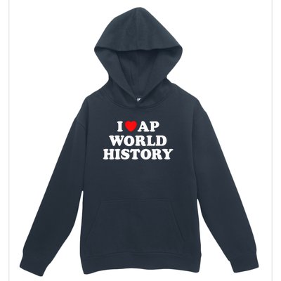 I Heart AP World History Red Heart Funny Retro Design Urban Pullover Hoodie