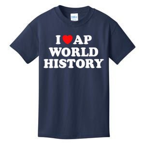 I Heart AP World History Red Heart Funny Retro Design Kids T-Shirt