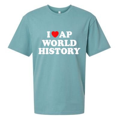 I Heart AP World History Red Heart Funny Retro Design Sueded Cloud Jersey T-Shirt