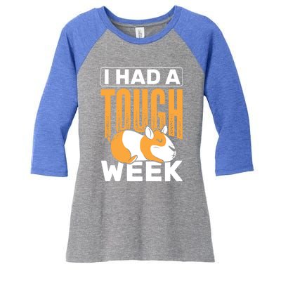 I Had A Tough Week Animals Guinea Pig Gift Women's Tri-Blend 3/4-Sleeve Raglan Shirt