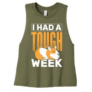 I Had A Tough Week Animals Guinea Pig Gift Women's Racerback Cropped Tank