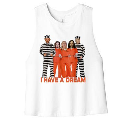 I Have A Dream Women's Racerback Cropped Tank