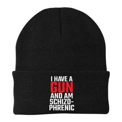 I Have A Gun And Am Schizo Phrenic Knit Cap Winter Beanie