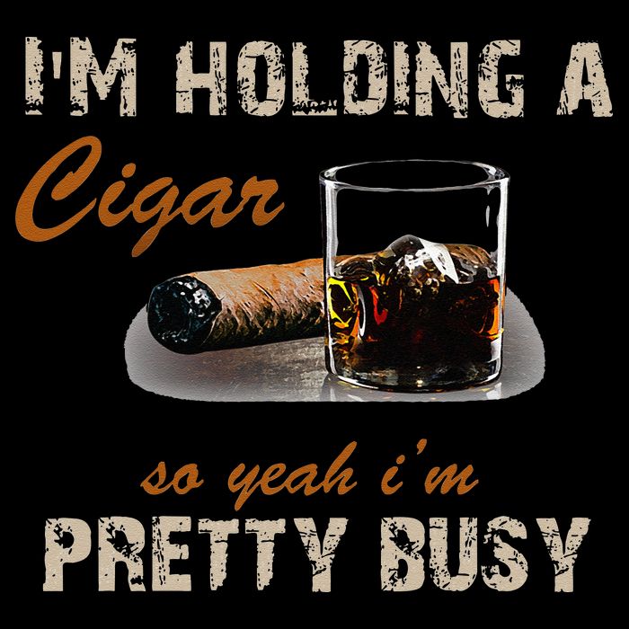 IM Holding A Cigar So Yeah IM Pretty Busy Cigar Cooling Performance Crew T-Shirt