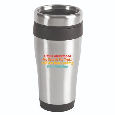 I Have Abandoned My Search For Truth Funny Retro Vintage 16oz Travel Tumbler