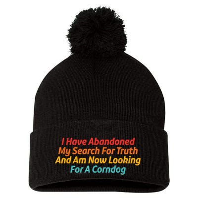I Have Abandoned My Search For Truth Funny Retro Vintage Pom Pom 12in Knit Beanie