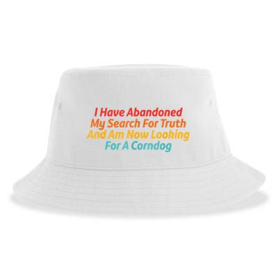 I Have Abandoned My Search For Truth Funny Retro Vintage Sustainable Bucket Hat